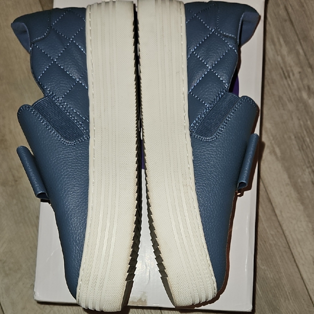 Joy Mangano Blue Slip-On Sneakers